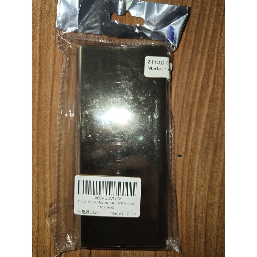 Samsung Galaxy Z Fold 6 Case - Flip Cover Case with Kickstand, Clear View Gold